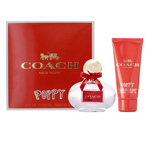 perfume coach set|coach perfume poppy gift set.